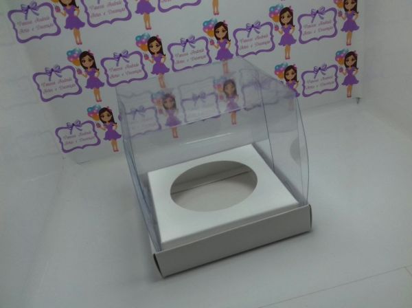 Caixa de Acetato para 1 Cupcake