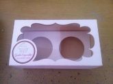 Caixa para 2 Cupcake com Logo